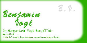 benjamin vogl business card